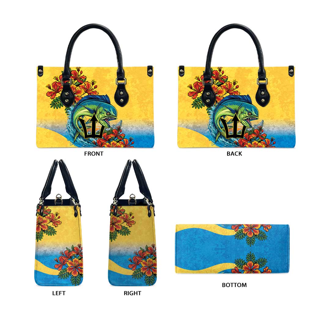 Black Barbadians Mahi-mahi Trident Leather Bag