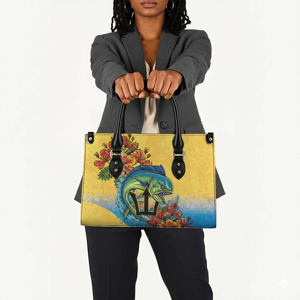 Black Barbadians Mahi-mahi Trident Leather Bag
