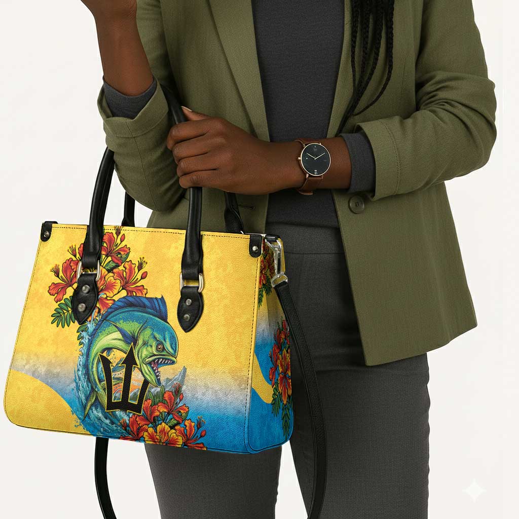 Black Barbadians Mahi-mahi Trident Leather Bag