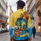 Black Barbadians Mahi-mahi Trident Long Sleeve Button Shirt - African Pride