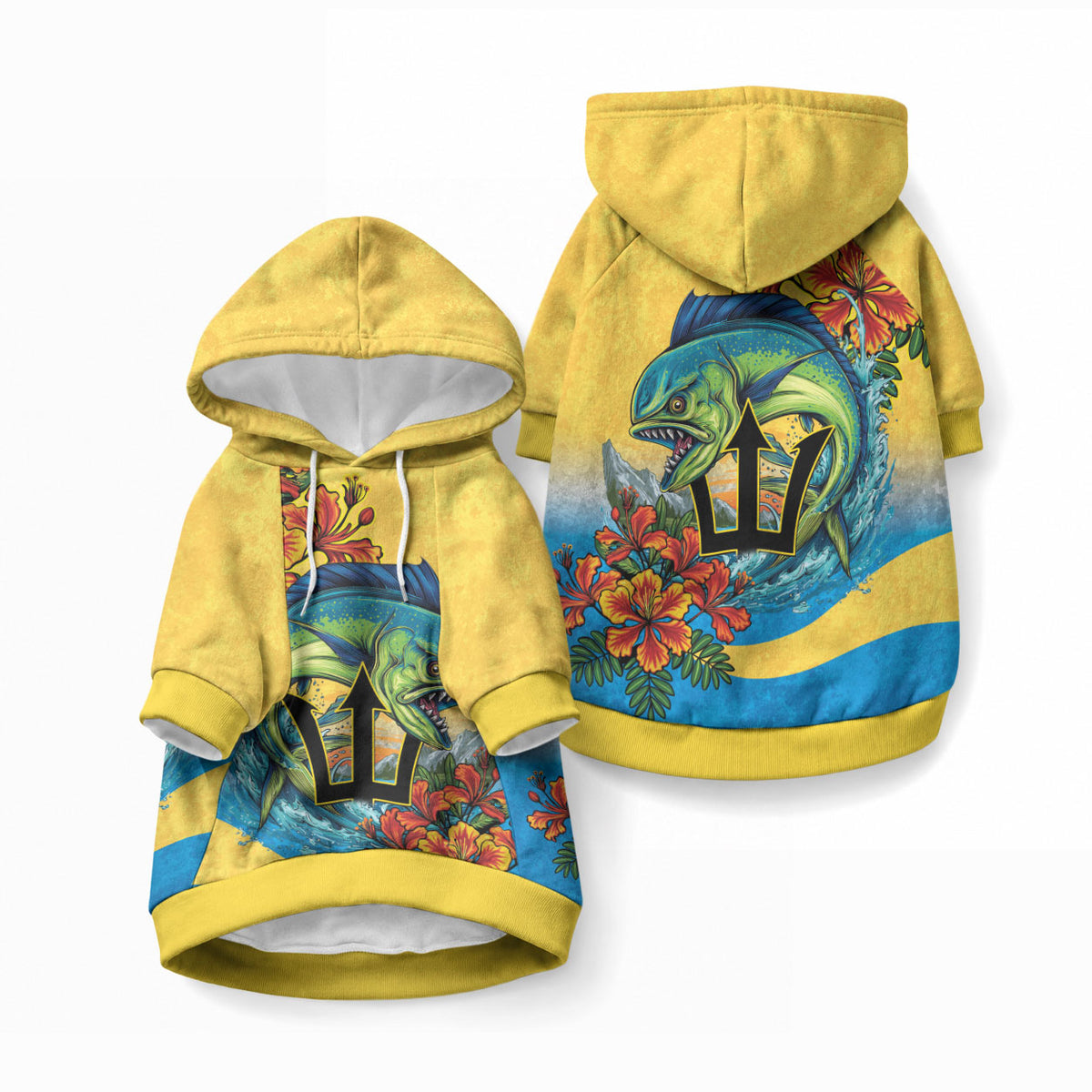 Black Barbadians Mahi-mahi Trident Pet Hoodie