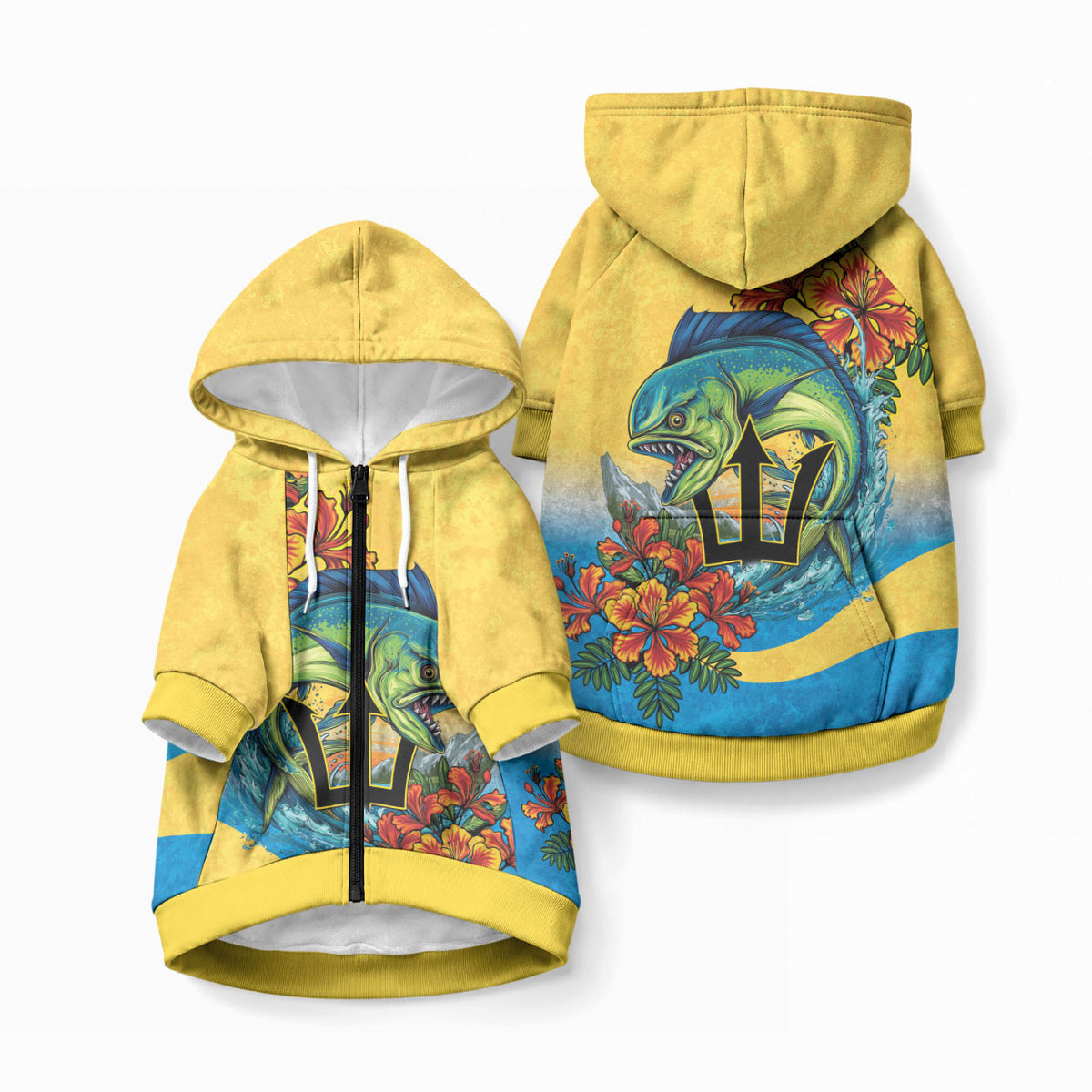 Black Barbadians Mahi-mahi Trident Pet Hoodie