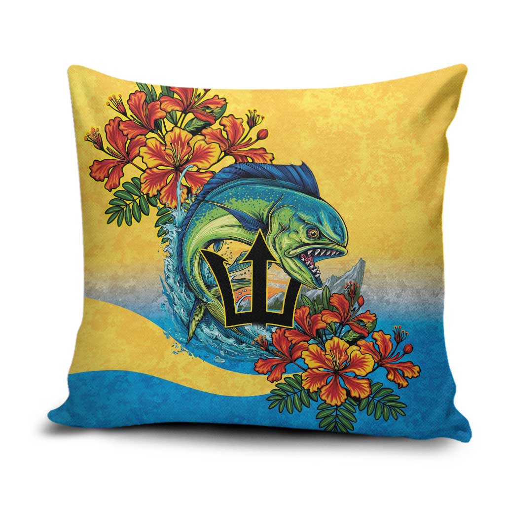 Black Barbadians Mahi-mahi Trident Pillow Cover