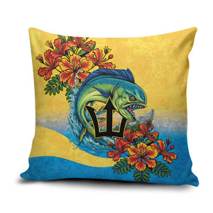 Black Barbadians Mahi-mahi Trident Pillow Cover