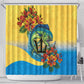 Black Barbadians Mahi-mahi Trident Shower Curtain - African Pride