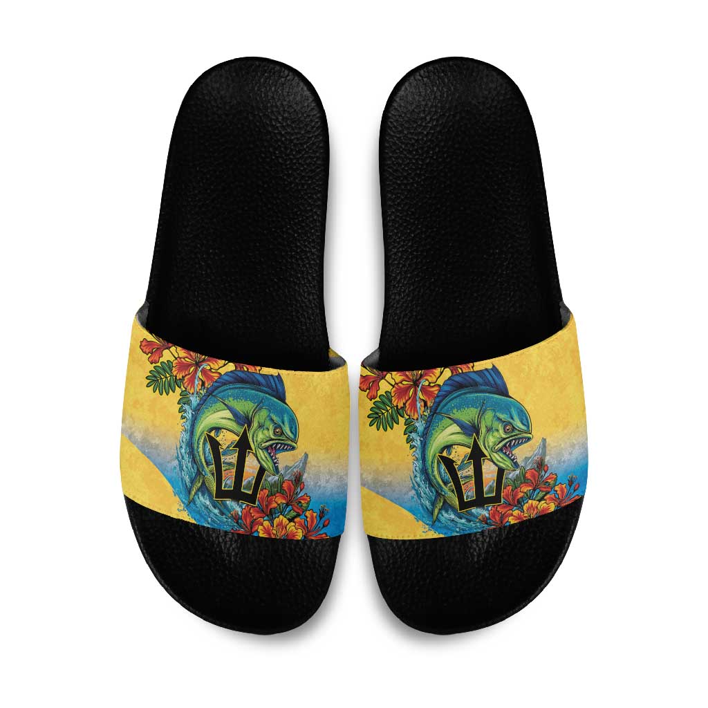 Black Barbadians Mahi-mahi Trident Slide Sandals
