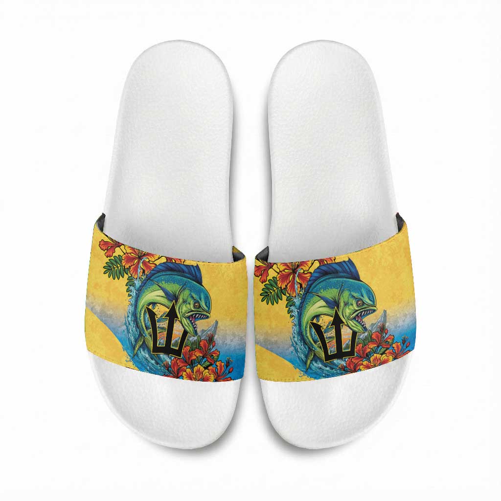 Black Barbadians Mahi-mahi Trident Slide Sandals