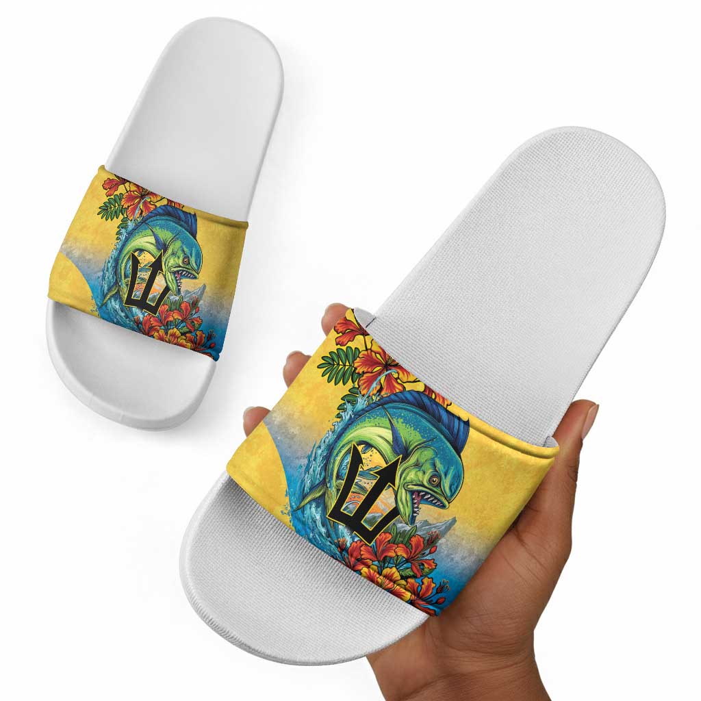 Black Barbadians Mahi-mahi Trident Slide Sandals