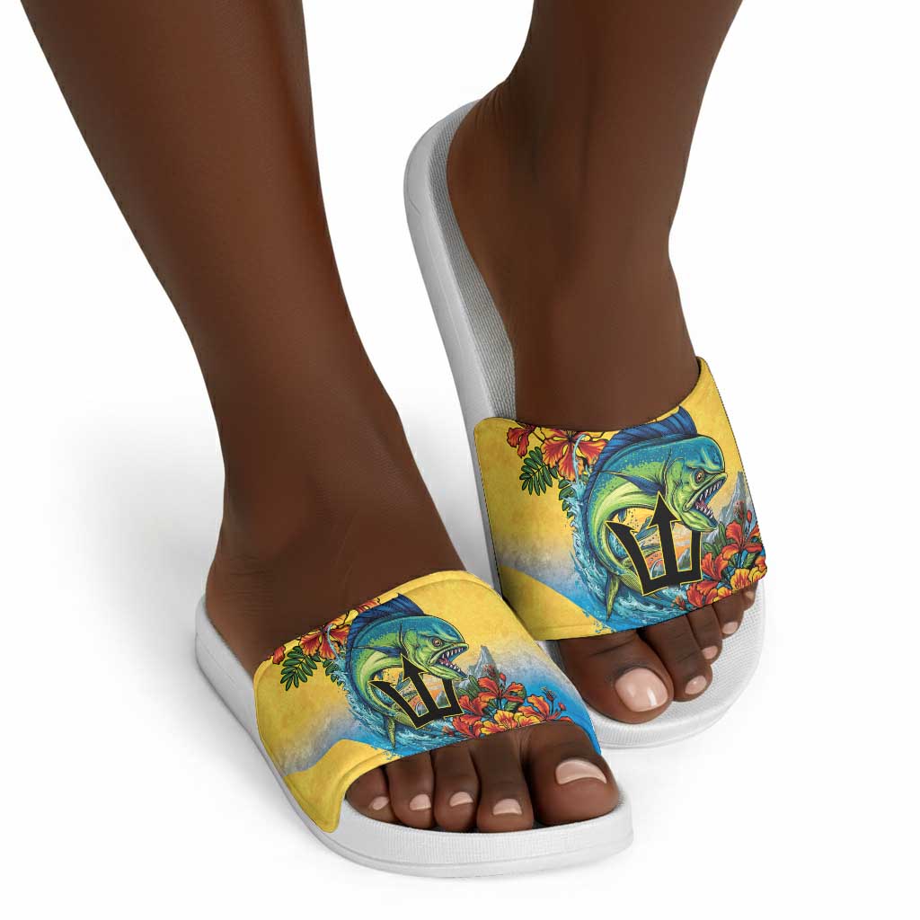 Black Barbadians Mahi-mahi Trident Slide Sandals