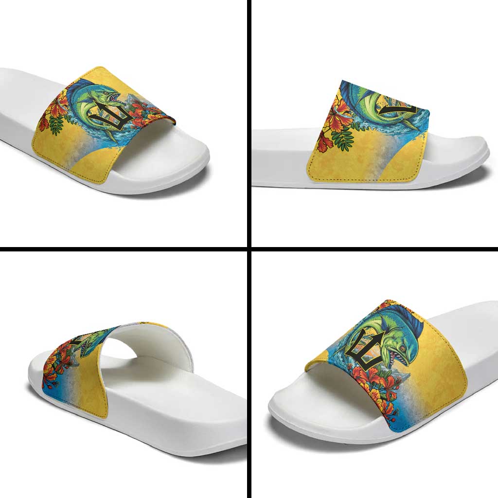 Black Barbadians Mahi-mahi Trident Slide Sandals