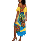 Black Barbadians Mahi-mahi Trident Summer Maxi Dress - African Pride