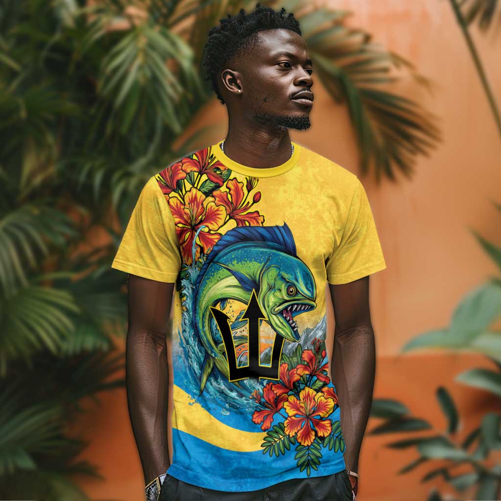 Black Barbadians Mahi-mahi Trident T shirt - African Pride
