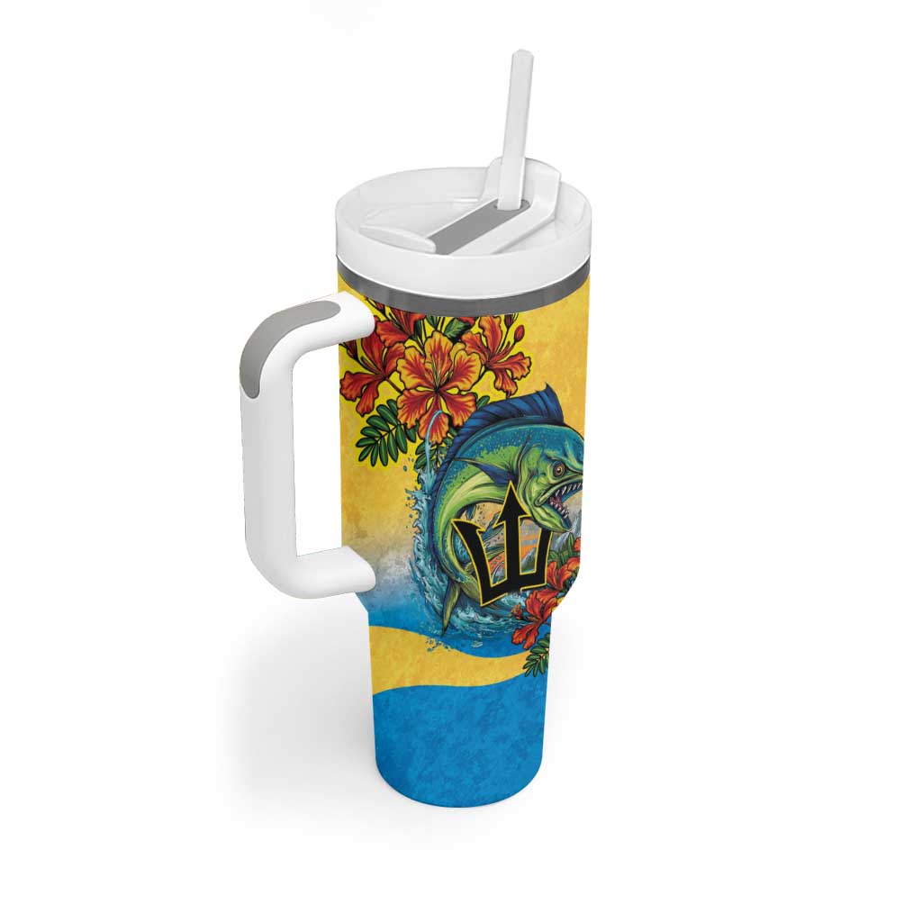 Black Barbadians Mahi-mahi Trident Tumbler With Handle - African Pride