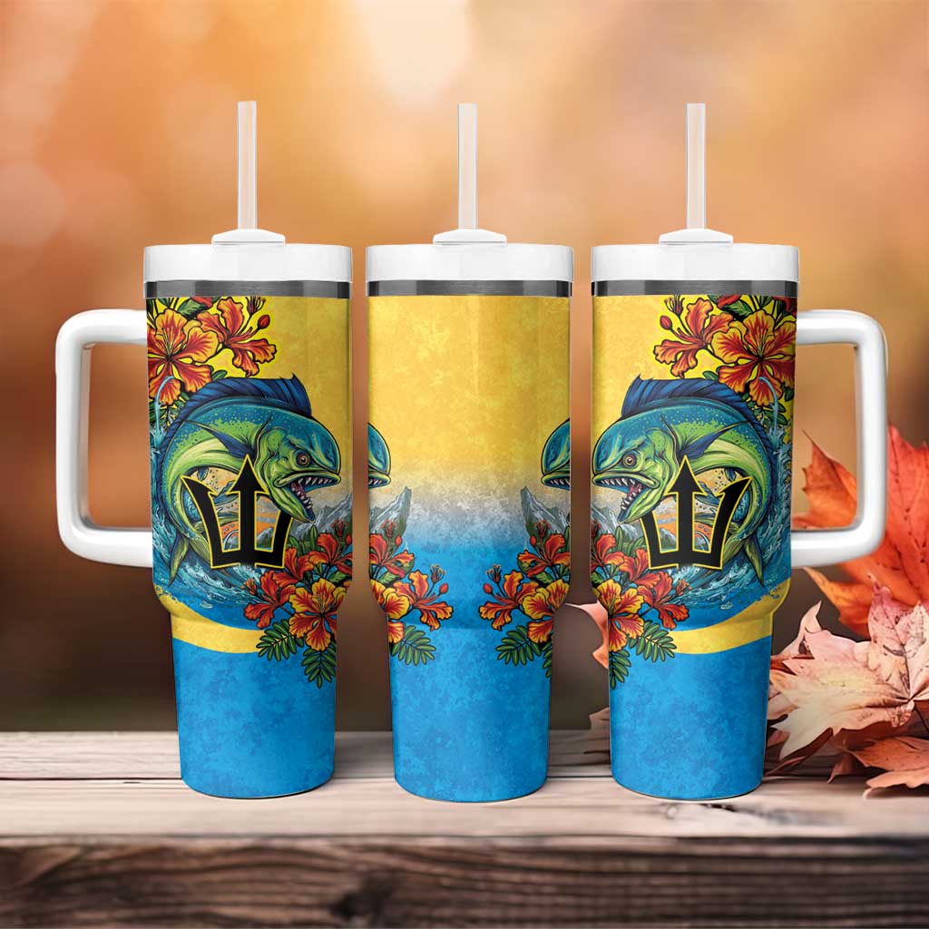 Black Barbadians Mahi-mahi Trident Tumbler With Handle - African Pride