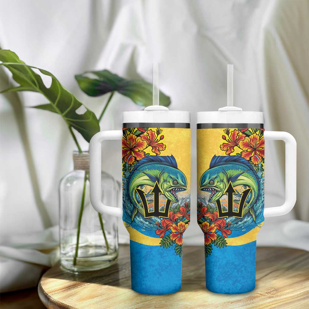 Black Barbadians Mahi-mahi Trident Tumbler With Handle - African Pride