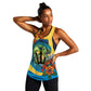 Black Barbadians Mahi-mahi Trident Women Racerback Tank - African Pride