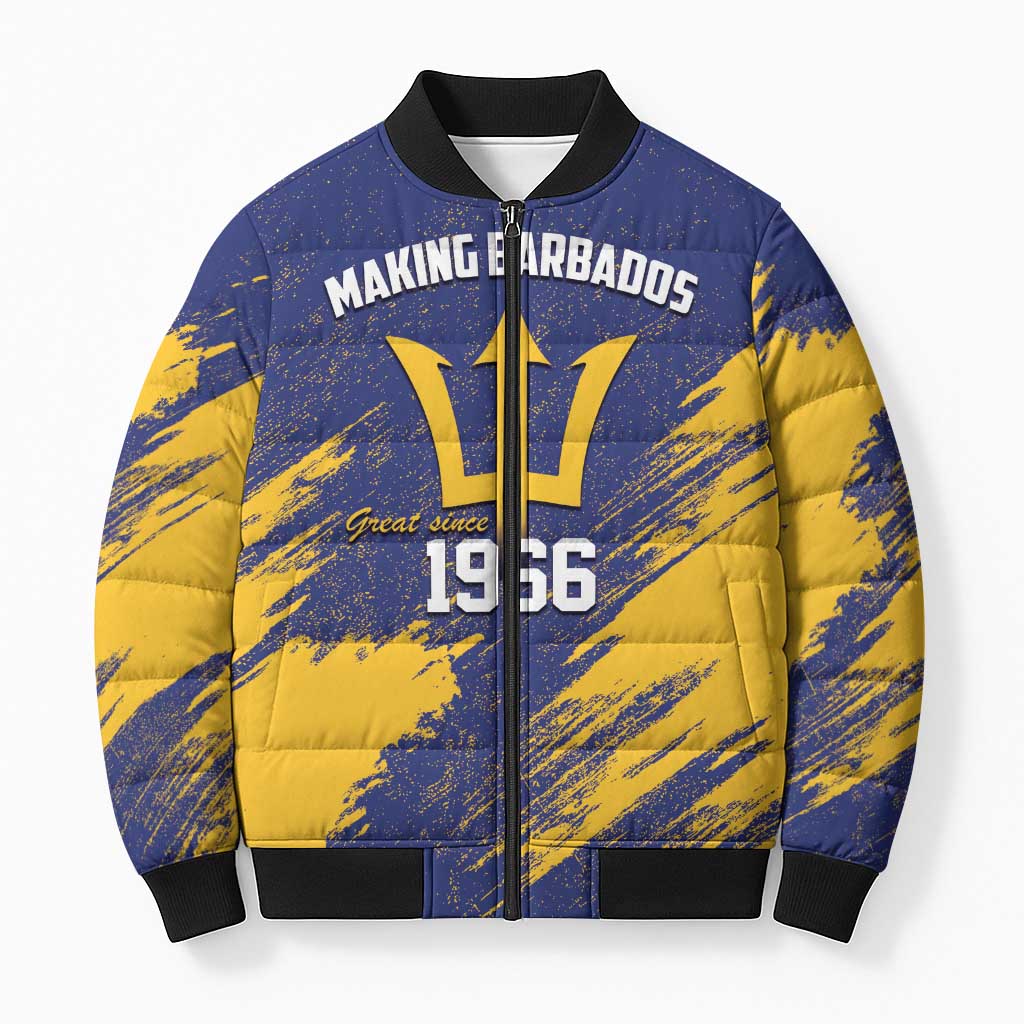 Black Barbadians Pride Est 1966 Bomber Puffer Jacket