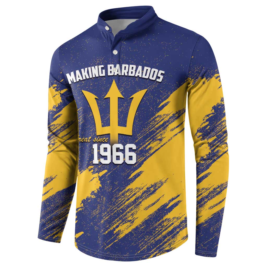 Black Barbadians Pride Est 1966 Button Sweatshirt