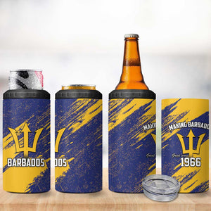 Black Barbadians Pride Est 1966 4 in 1 Can Cooler Tumbler - African Pride