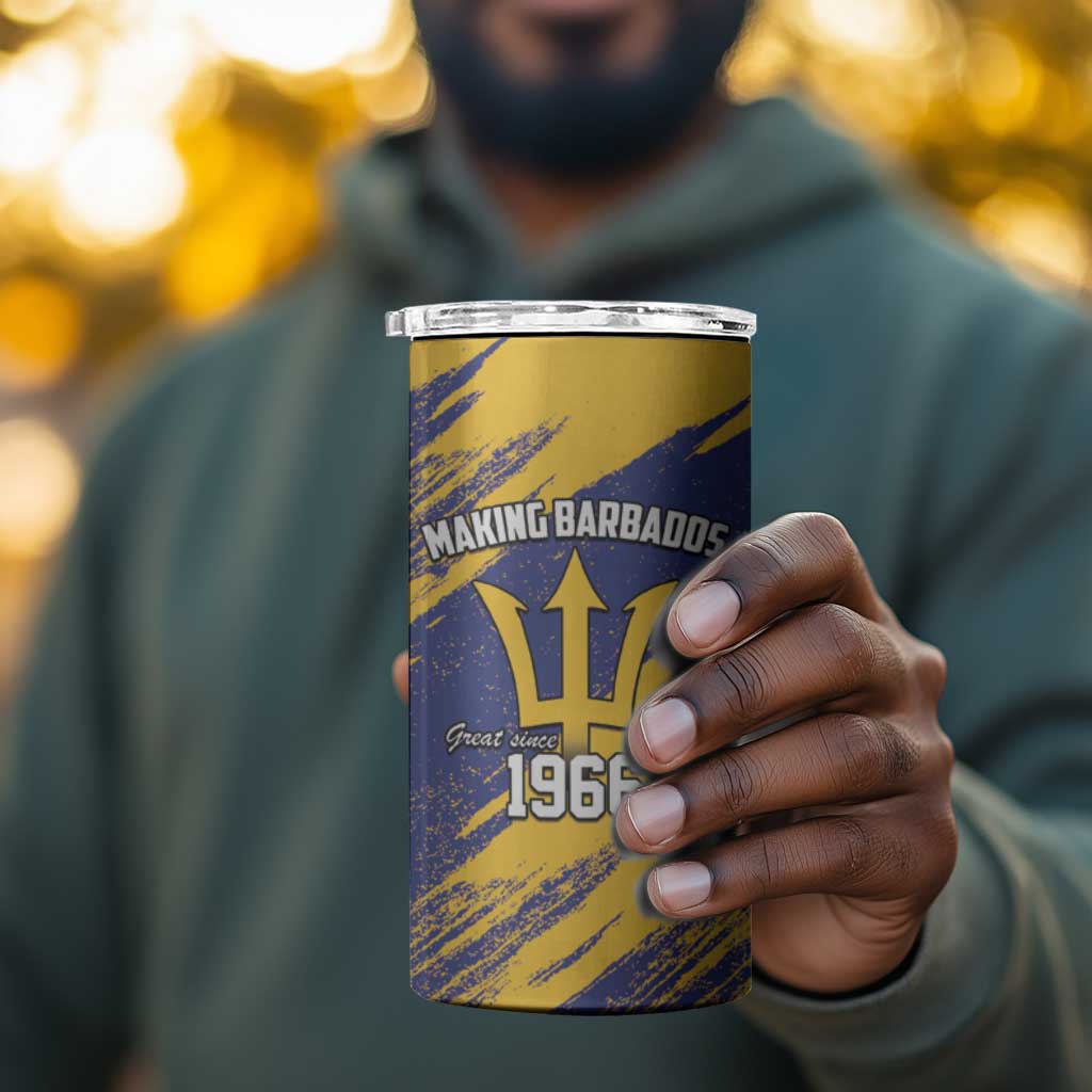 Black Barbadians Pride Est 1966 4 in 1 Can Cooler Tumbler - African Pride