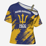 Black Barbadians Pride Est 1966 Cross Shoulder Shirt