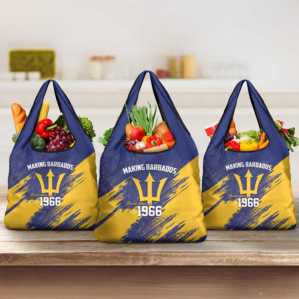 Black Barbadians Pride Est 1966 Grocery Bag - African Pride