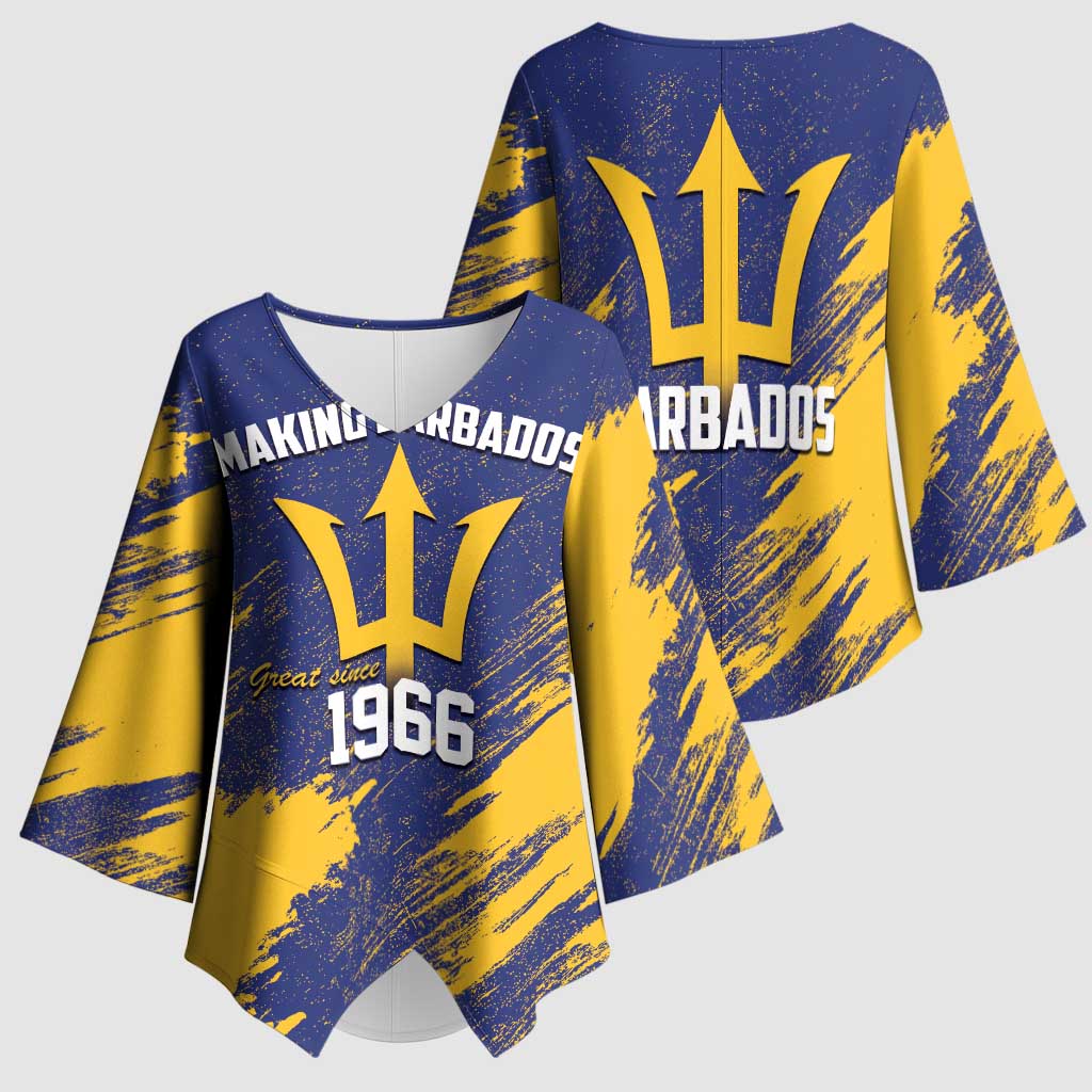 Black Barbadians Pride Est 1966 Kimono Sleeve Blouse