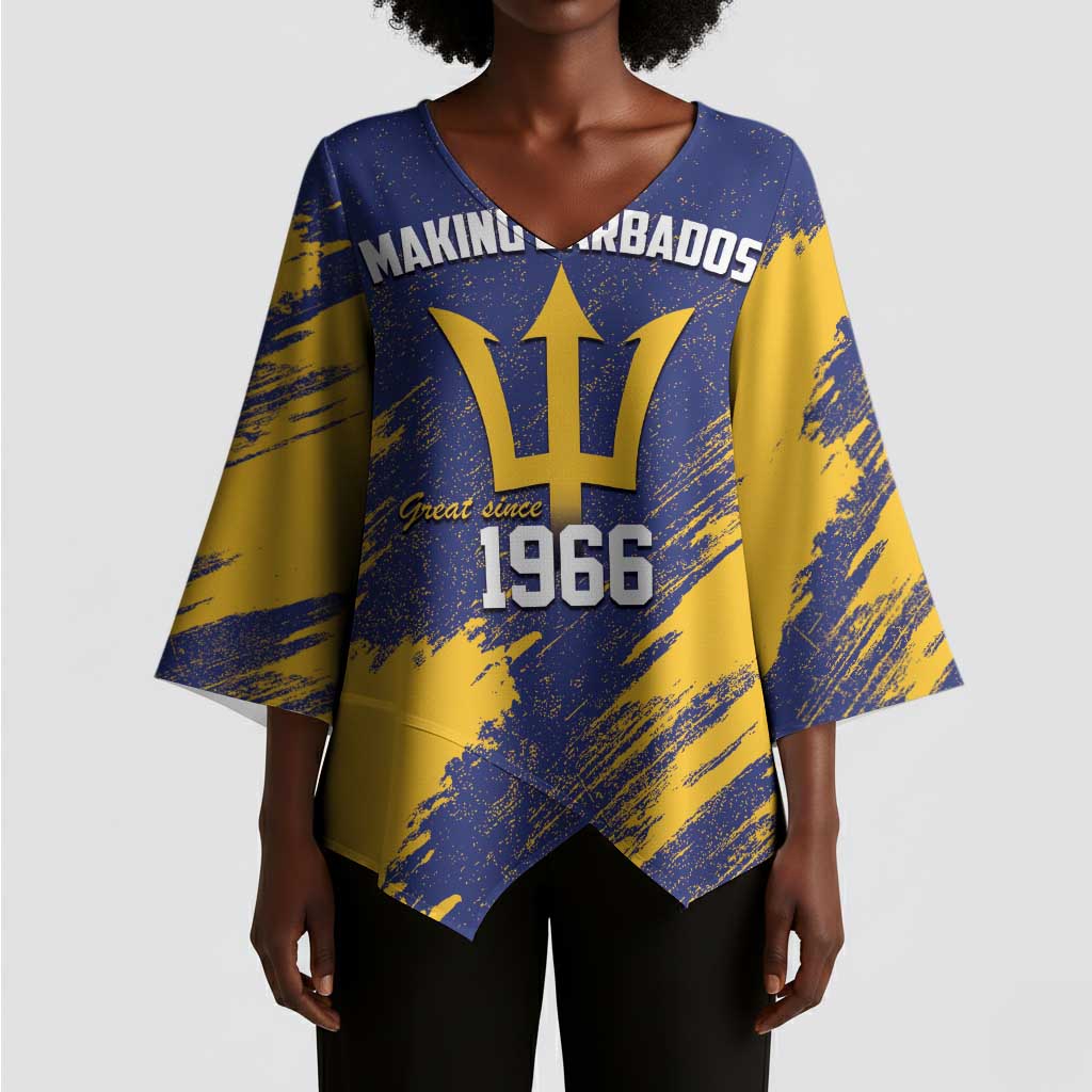 Black Barbadians Pride Est 1966 Kimono Sleeve Blouse