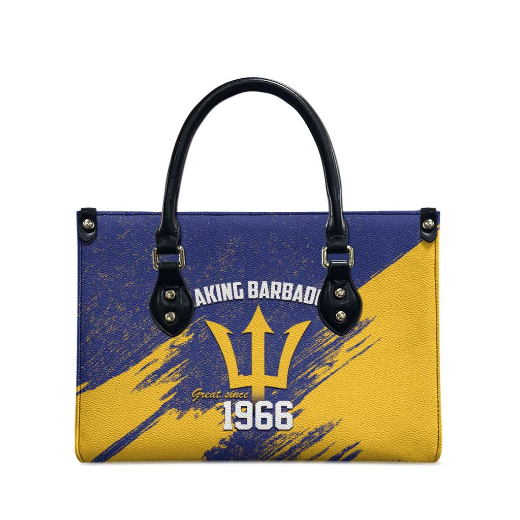 Black Barbadians Pride Est 1966 Leather Bag