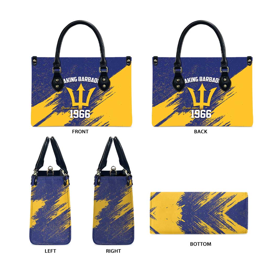 Black Barbadians Pride Est 1966 Leather Bag