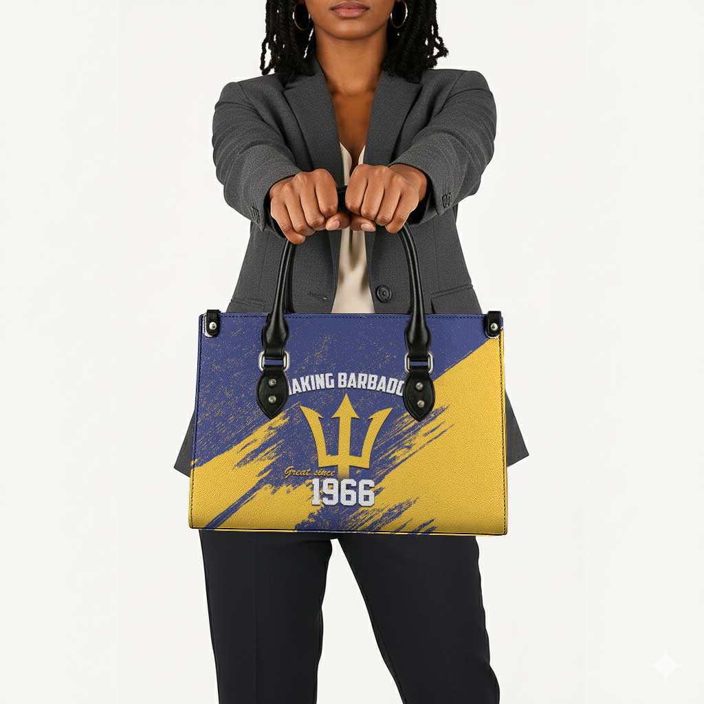 Black Barbadians Pride Est 1966 Leather Bag