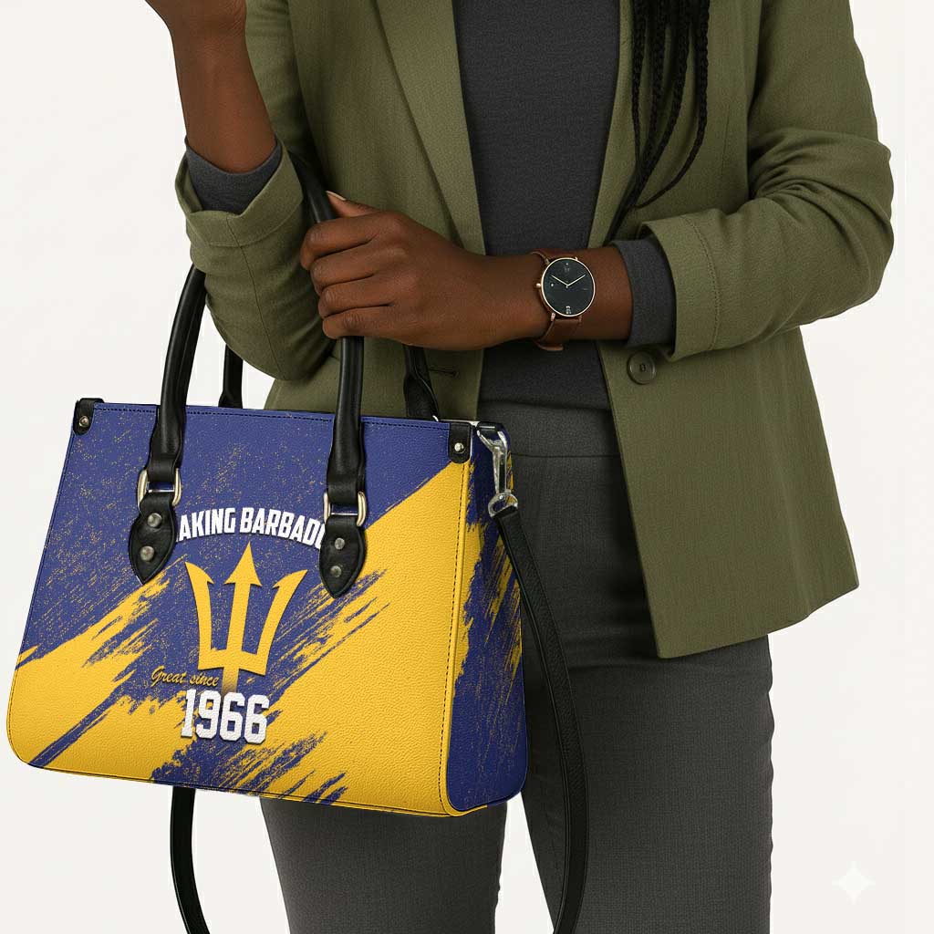 Black Barbadians Pride Est 1966 Leather Bag