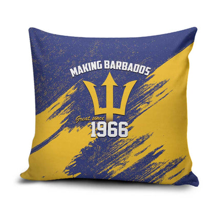 Black Barbadians Pride Est 1966 Pillow Cover