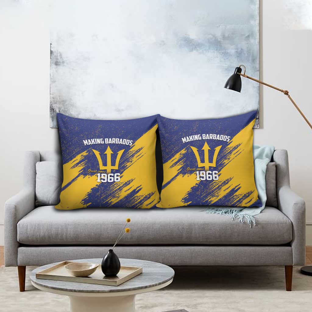 Black Barbadians Pride Est 1966 Pillow Cover