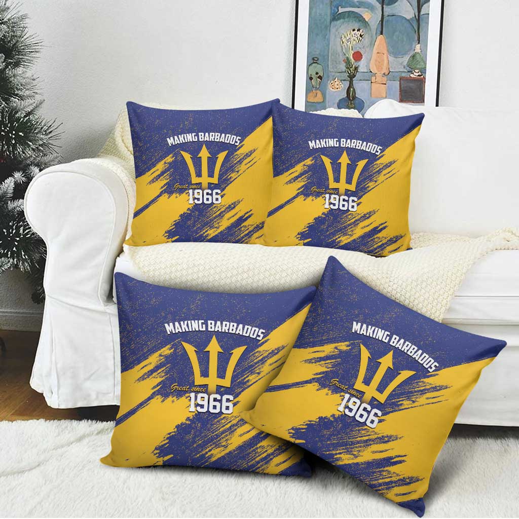 Black Barbadians Pride Est 1966 Pillow Cover