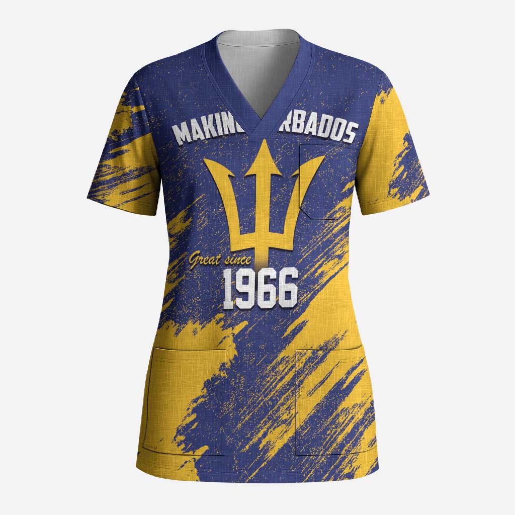 Black Barbadians Pride Est 1966 Scrub Top