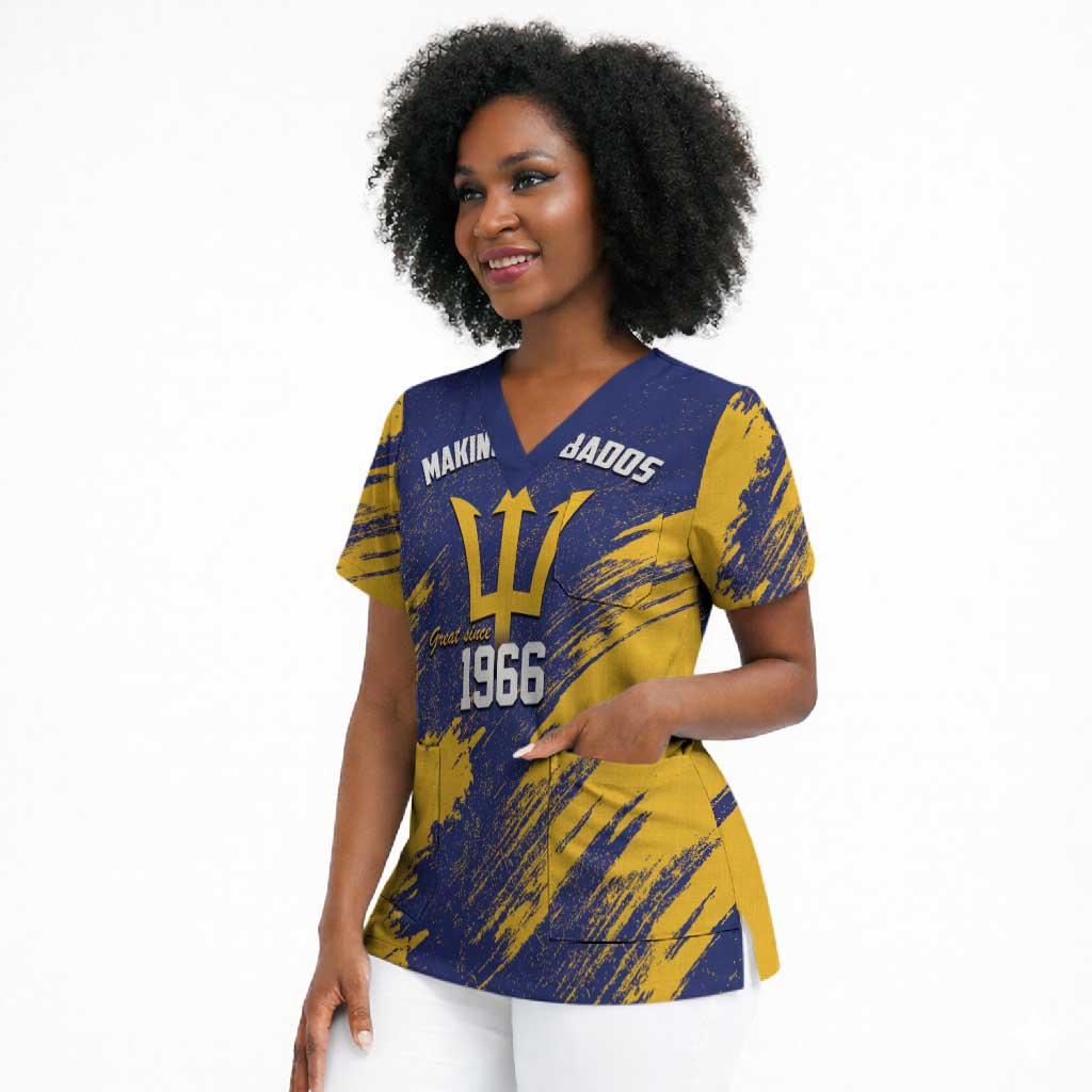 Black Barbadians Pride Est 1966 Scrub Top
