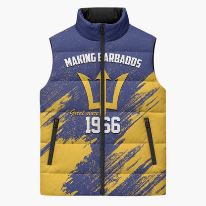 Black Barbadians Pride Est 1966 Sleeveless Puffer Jacket