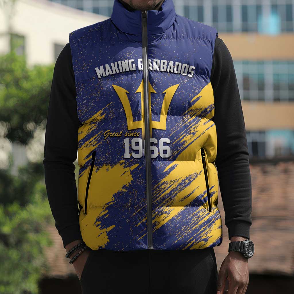 Black Barbadians Pride Est 1966 Sleeveless Puffer Jacket