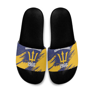 Black Barbadians Pride Est 1966 Slide Sandals