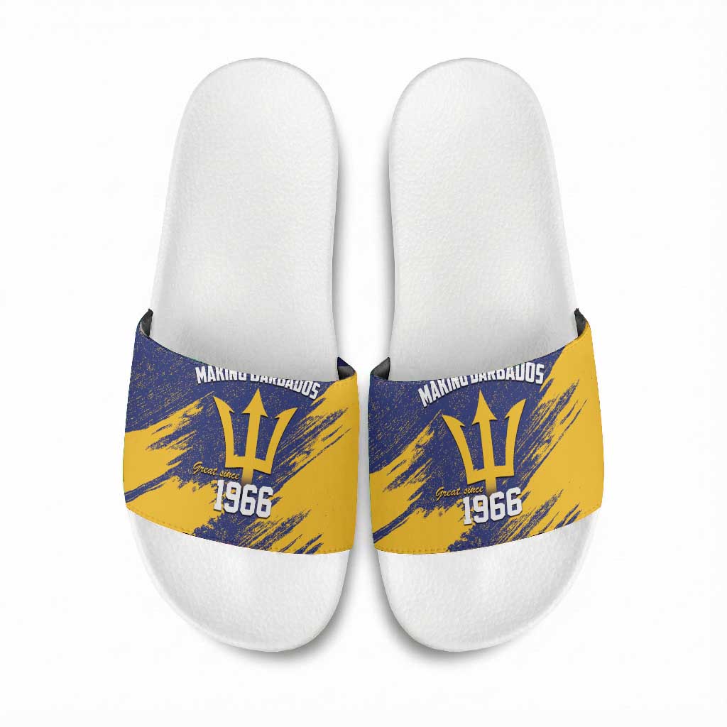 Black Barbadians Pride Est 1966 Slide Sandals