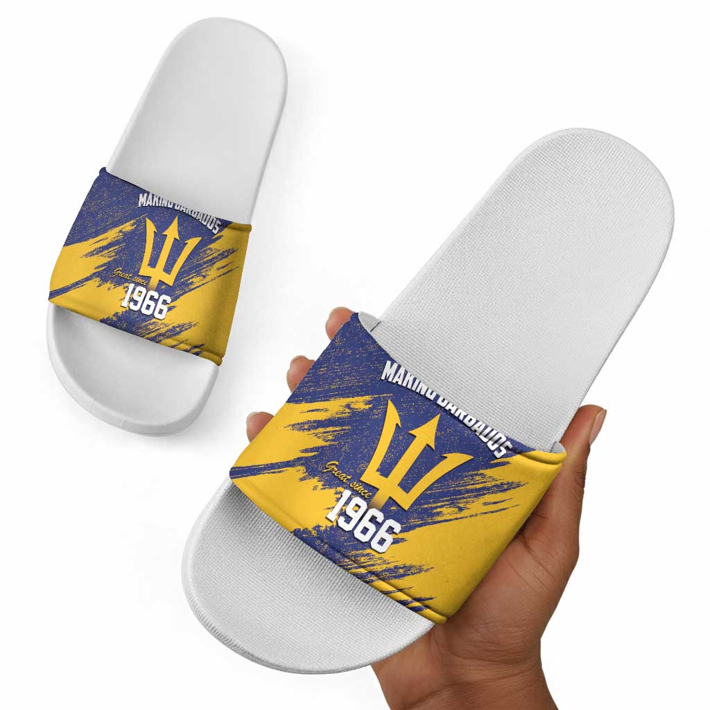 Black Barbadians Pride Est 1966 Slide Sandals
