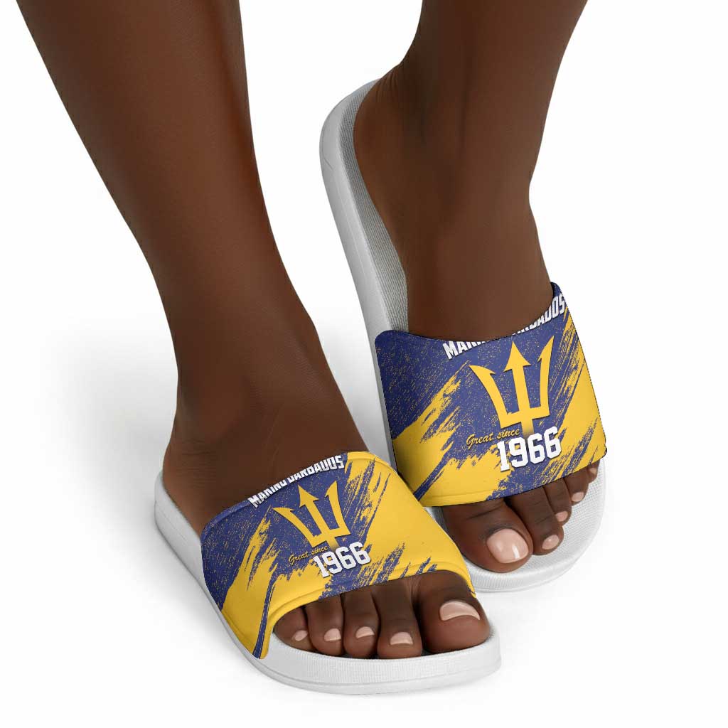 Black Barbadians Pride Est 1966 Slide Sandals