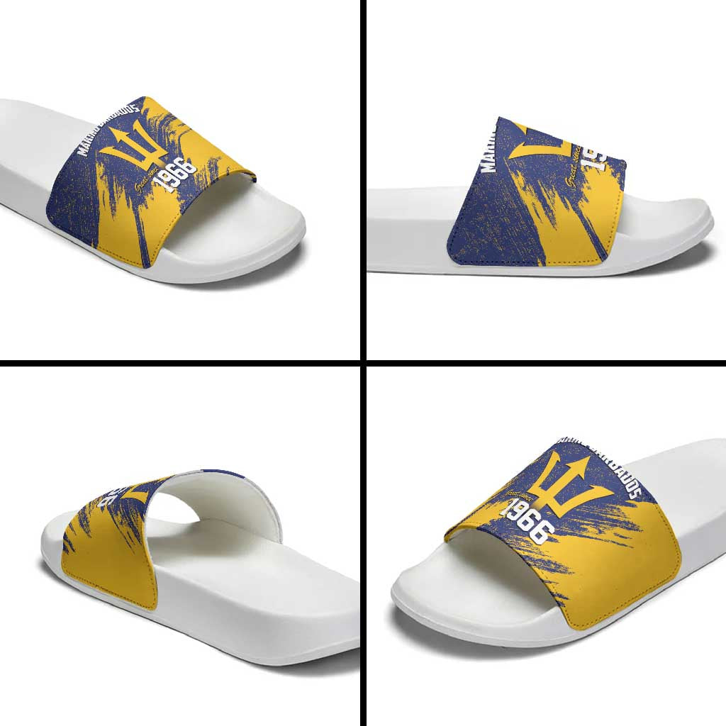 Black Barbadians Pride Est 1966 Slide Sandals