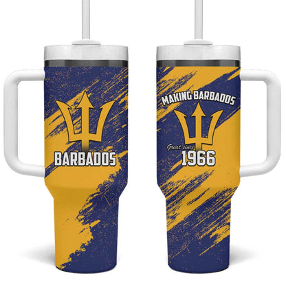 Black Barbadians Pride Est 1966 Tumbler With Handle - African Pride