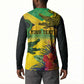 Personalized Black Jamaicans Crocodile Button Sweatshirt Tropical Flowers Grunge Flag