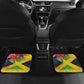 Personalized Black Jamaicans Crocodile Car Mats Tropical Flowers Grunge Flag - African Pride