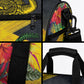 Personalized Black Jamaicans Crocodile Duffle Bag Tropical Flowers Grunge Flag