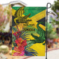 Personalized Black Jamaicans Crocodile Garden Flag Tropical Flowers Grunge Flag - African Pride