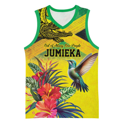 Personalized Black Jamaicans Crocodile Hummingbird Basketball Jersey Tropical Flowers Grunge Flag LT9
